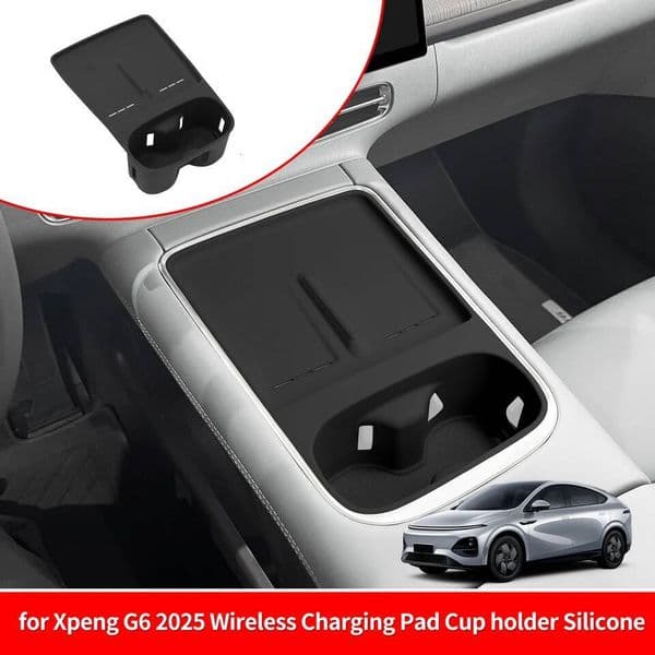 Cup Holder With Anti Dirt Pad for Xpeng G6 2026 Phone Charging Silicone Anti-slip Shock-Absorbing Tray Car Accessiories ddmynov