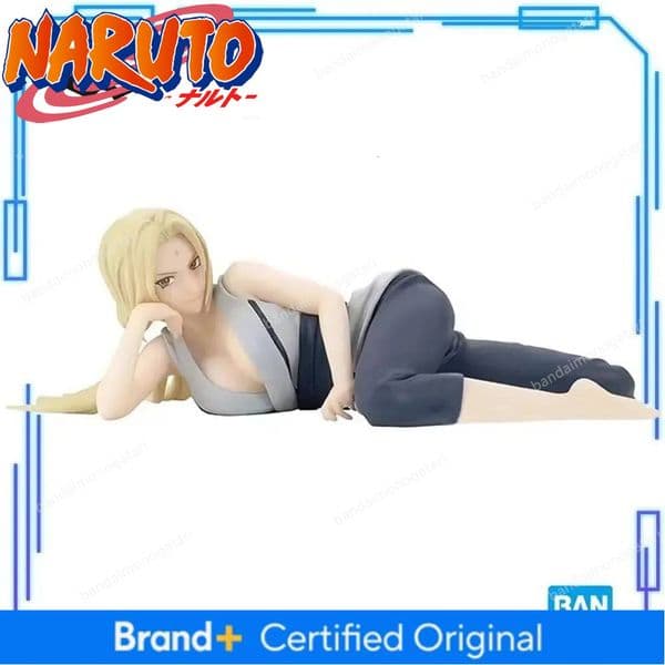 In Stock Bandai Original Genuine Banpresto Relax Time Naruto Shippuuden Tsunade 15Cm Anime Collections Model Toy Figures Gifts