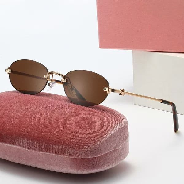 MU Designer Sunglasses Fashion sunglasses glasses oval frame Designer sunglass womens anti-radiation UV400 Polarized lenses mens retro eyeglasses With box Mu