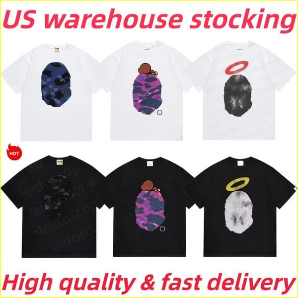 Bapelystshirts tee Men's Designer Bapsshort T Shirts High Street Cotton Bathe Ape T-Shirt Graffiti Sportwear Fashion A Bathing Ape Shirt Hip Hop Clothes A Bathe Tee