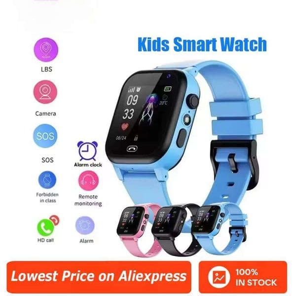 Kids Smart SOS LBS Location Sim Card Call Child SmartWatch Camera IP65 Waterproof Watch Phone For Boys Girls Present Gift