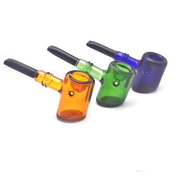 Wholesale Mini Colorful Labs Hammer Sherlock glass tobacco pipe for smoking Brand High Quality New arrival glass stand hand Spoon pipe