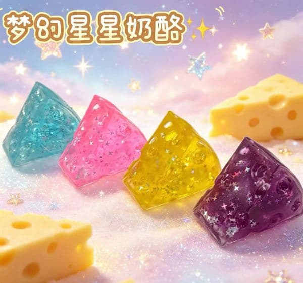 Squishy Honey Cheese Square Fidgets Toys Super Soft Mochi Cheese Squeeze Toy Funny Anti-stress Sensory Toy for Adults Gifts BY SEA