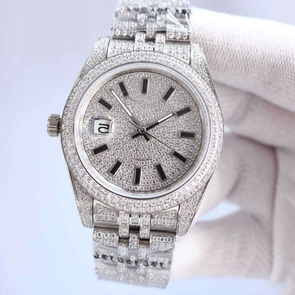 2026 Wristwatch Diamond Mens Watch Automatic Mechanical Watch 41mm Sier Strap Stainls Steel For Men Life Waterproof WristWatch Fashion WristWat2ENBC4XAYI6V
