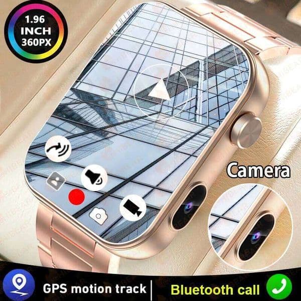 Have a Camera Smart Women Video Player Heart Rate 1.91inch HD Screen 100+Sport Watch Bluetooth Call Smartwatch Android IOS