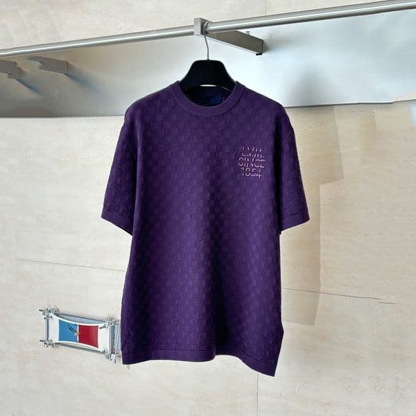 Summer new designer brand clothing, men's round neck shirts, high-quality knitted embroidered men's and women's short sleeved shirts, fashionable casual clothing