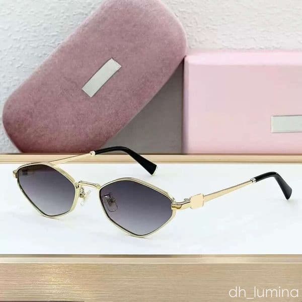 Designer for women polygon sun men luxury shades Metal frame outdoor fashion photography glasses classic sunglasses high quality