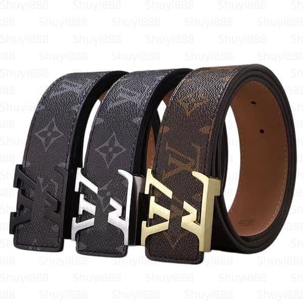 designer men belt women belts genuine leather belt mens womens smooth buckle 3.8cm waistband casual ceinture business fashion accessory ceinture size 95cm-125cm
