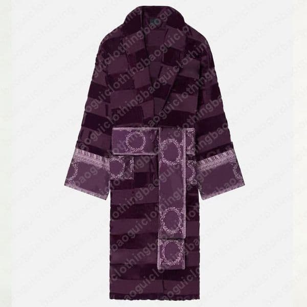 2026 Men's designer luxury classic cotton bathrobe Europe men's and brand pajamas kimono warm bathrobe home wear men's women's bathrobe One size fits all Letter Robes