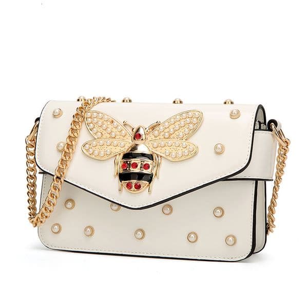 Designer Bag Women's 2026 spring-summer new Korean version chain simple stylish bee small square single shoulder crossbody women's bag trendy