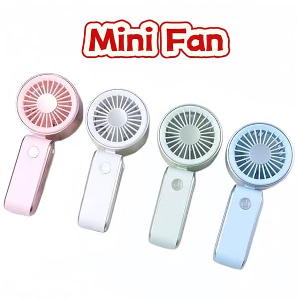 Portable Handheld USB Rechargeable Mini Neck Hanging Fan, 3 Speeds Adjustable Personal Air Cooler For Outdoor Travel Office