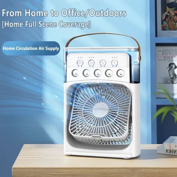 3 In 1 Air Conditioner Household Small Cooler LED Night Light Portable Humidifier Air Adjustment Office Home Fan New