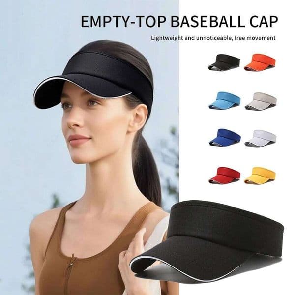 Open-Top Summer Hat Men, Women, Children, Custom-Made Sun Visor Baseball Cap for Travel, Group Outdoor Sports, and Camping