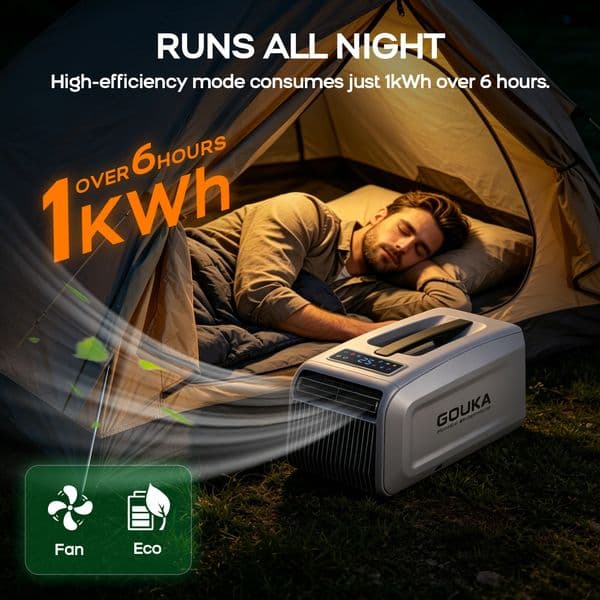 GOUKA Outdoor Mobile Air Conditioner, Mini Portable Cooler, No Installation Required, Ideal for Camping, Car & Office Use