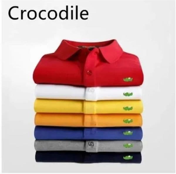 small horse crocodile Solid Shirt Men Shirts short Sleeve Men's Basic Top Cotton Polos For Boys Brand Designer Polo Homme