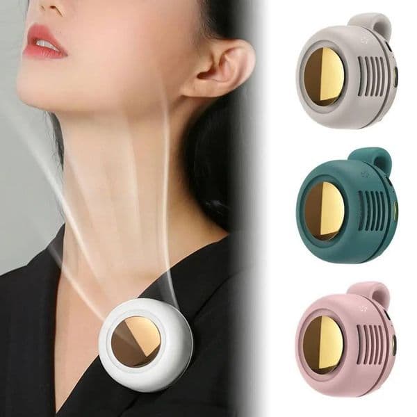 Portable Snap On Mini Whirlwind USB Charging Waist Clip 3-Speed Handsfree Silent Strong Wind Leafless Fan