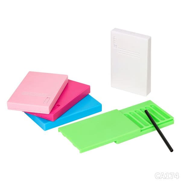 85mm Plastic Sliding Cigarette Case with Metal Snuff Tube Portable Dry Herb Tobacco Stash Box, Colorful Moisture-Proof Smoking Accessories