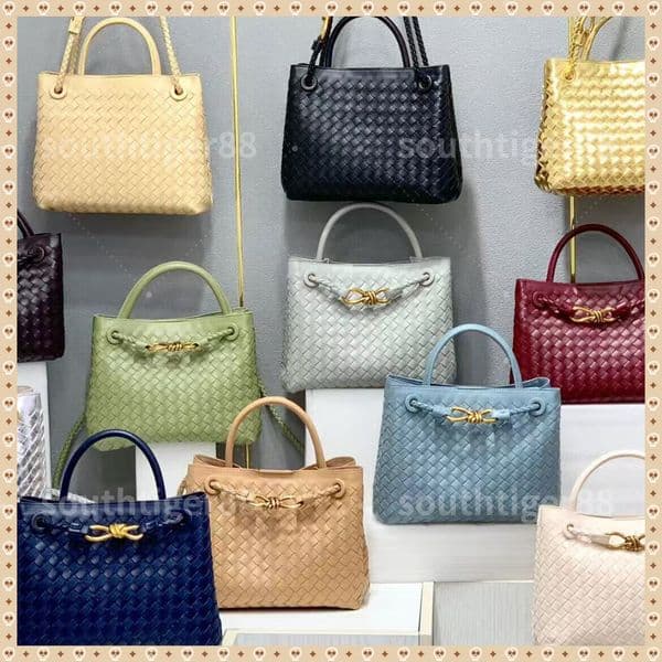 2026 Andiamo handbag luxury designer shoulder bag 10A high-quality interacto large crossbody bag soft and exquisite alpinac pa woven drawstring women's handbag 11