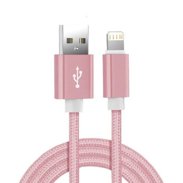 Metal Nylon Braided USB Charger Cable for iPhone 14 8 7 6S Plus X XR XS 11 12 13 Pro Max iPad 9 Fast Charging Data Cord 1m 2m 3m ddmythur