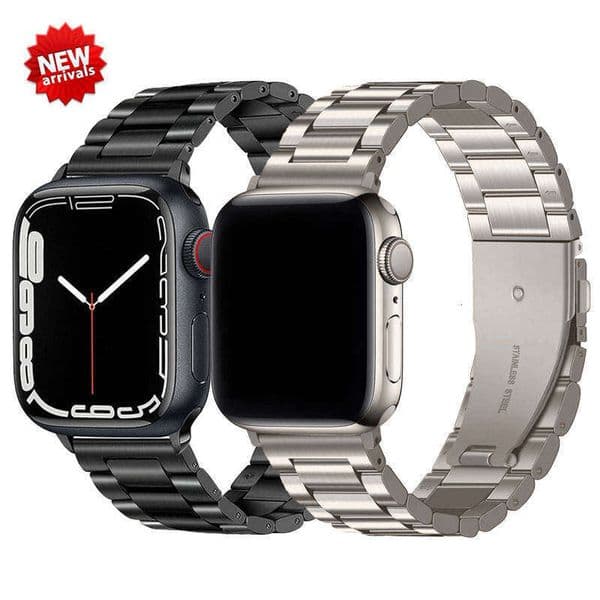 iWatch Series Apple Folding Buckle Stainless Steel Metal Three-Strap Watch Band