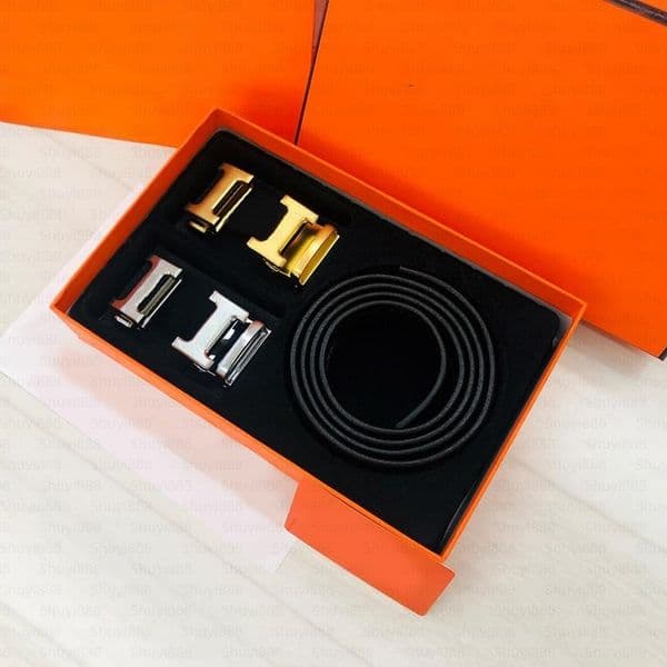 designer belts mens belt genuine leather womens belt set letter metal automatic buckle business leisure ceinture with gift box