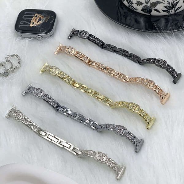 for ApplewatchS11 women's diamond-encrusted bracelet, metal stainless steel fine chain iwatchs10 watch strap