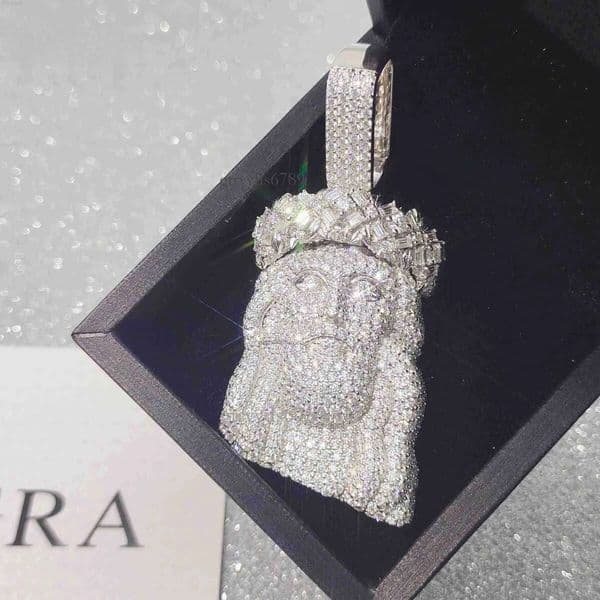 vvs necklace moissanite chain custom pendant Pass Dia Tester FL Hip Hop Jewelry S Jesus