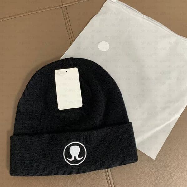 lulumens beanie designer women skull caps 4 season knitted hat mens hats womens beanie embroidered elastic fashion outdoor street couple beanie sports hat