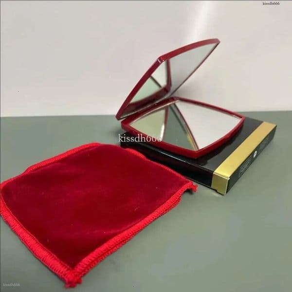Designer's double-sided double mirror makeup mirror WIth dusk bag compact folding mirror makeup tool VIP gift