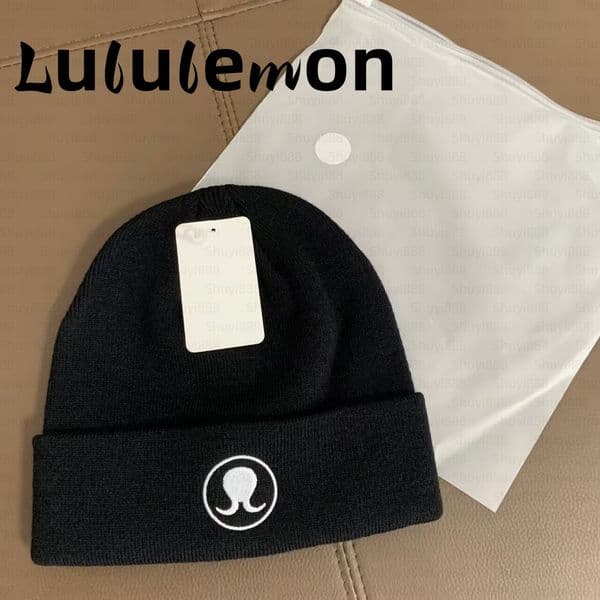 lulumens beanie designer women skull caps 4 season knitted hat mens hats womens beanie embroidered elastic fashion outdoor street couple beanie sports hat AAAAA