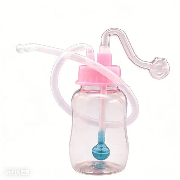 10mm Female Cheap Plastic Oil Burner Bong Silent Mini Acrylic Water Smoking water Pipes with smoking glass Oil banger bowl and silicone straw hose