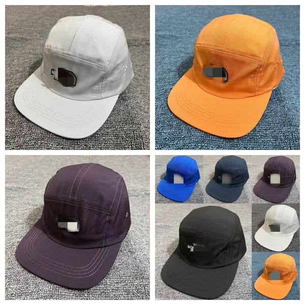 American Designer TNF Patch Logo Unisex Street Cap Flat-brim Cap Hip Pop Rock Waterproof Couples 5 Panels Fastdry Peaked Ball Hats Dome