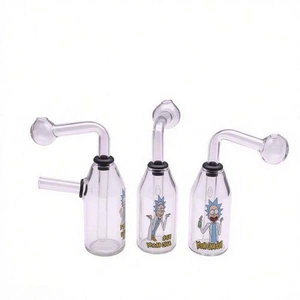 Portable Cute Mini Glass Bubbler Oil Burner water bubbler Percolator Diffuser bong Pipes With Replace Smoking oil banger bowl