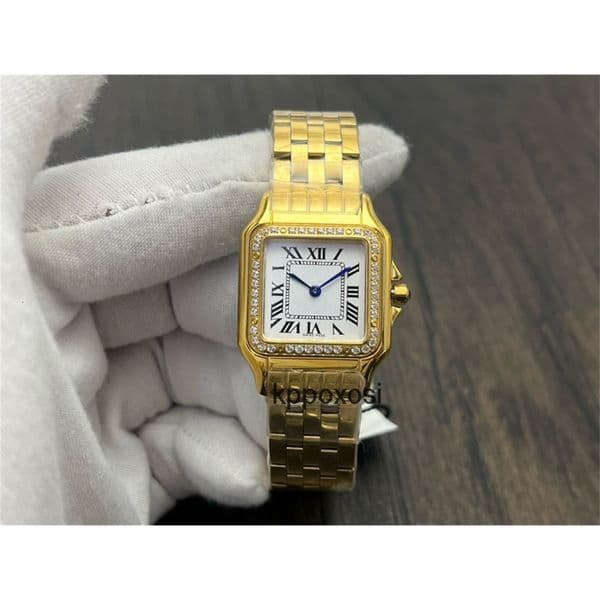 Top quality panthere watch super clone watches mens watch womens watch swiss quartz movement sapphire crystal glass 316L steel 22mm 27mm with box 5K6E