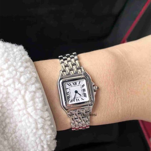 Top quality panthere watch super clone watches mens watch womens watch swiss quartz movement sapphire crystal glass 316L steel 22mm 27mm with box ZXTK