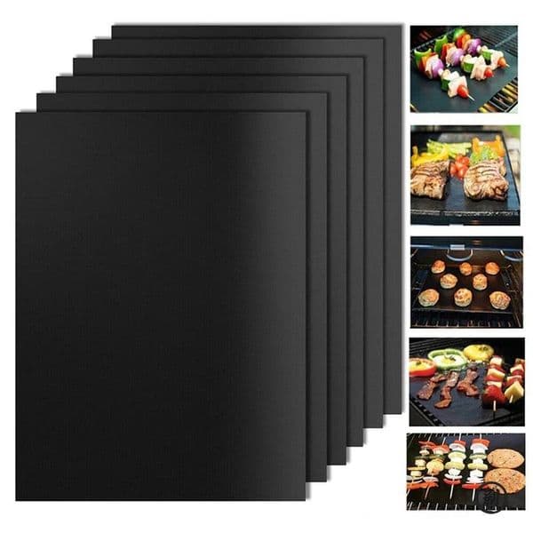 1/5/10pcs 60*40cm Non-stick Grill Baking Mat Cooking Grilling Sheet Heat Resistance Cleaned Kitchen BBQ Tools 10567 ddmynov