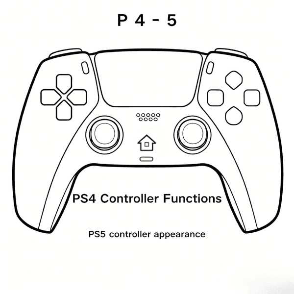 P4-5 House Controller - Wireless Bluetooth Game Controller (with vibration and linear trigger) - Compatible with personal computers and mobile devices