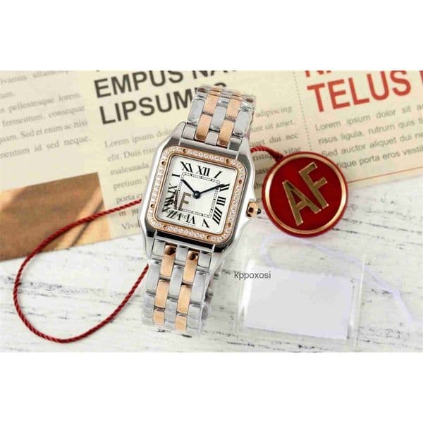 Top quality panthere watch super clone watches mens watch womens watch swiss quartz movement sapphire crystal glass 316L steel 22mm 27mm with box O2FA