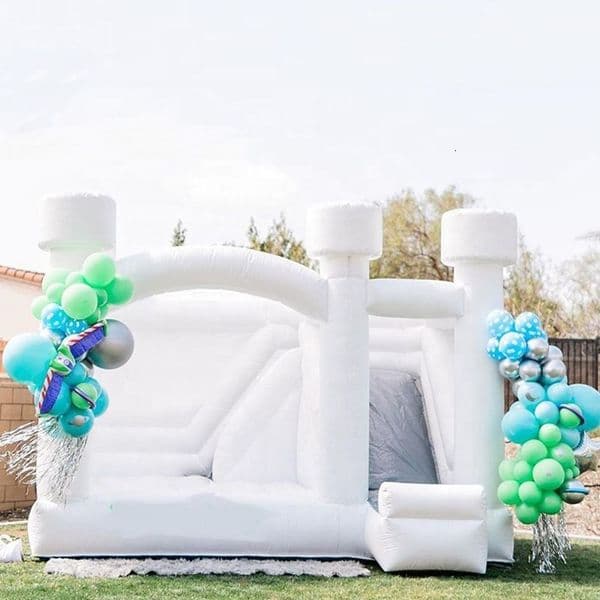 Wedding White Inflatable Bouncy Castle Bounce House With Slide Module Adults Mariage Bounce Combo Jumping Trampoline For Party Event