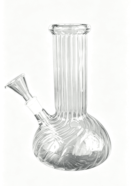 Premium Glass Water Pipe for Smoking - Equipped with 14.5mm Female Adapter