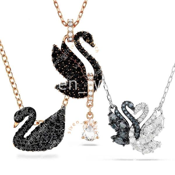 Pendant Necklaces designer Beating heart swan 14K Gold INS Style sworovski Necklace emotional Gift Jewelry for Women luxury necklace 01 b22