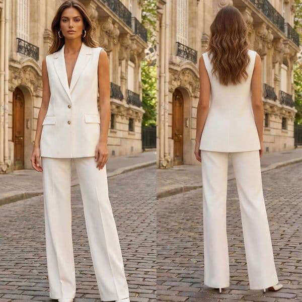Elegant Women's Suits Single Breasted Notch Lapel 2 Piece Jacket Pants Lady Formal Office Work Occasions Customized