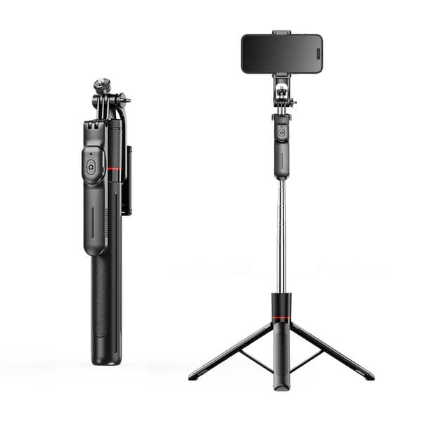 F16D Upgraded 16-67 Inch Extendable Selfie Stick Tripod with Dual Fill Lights, Bluetooth Remote 360° Rotation Keel Support for iPhone Samsung Xiaomi