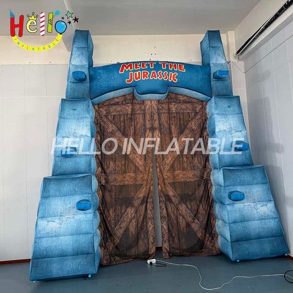 Giant Inflatable Jurassic Arch Entrance Gate Customized Stone Castle Model for Theme Park Event Decoration