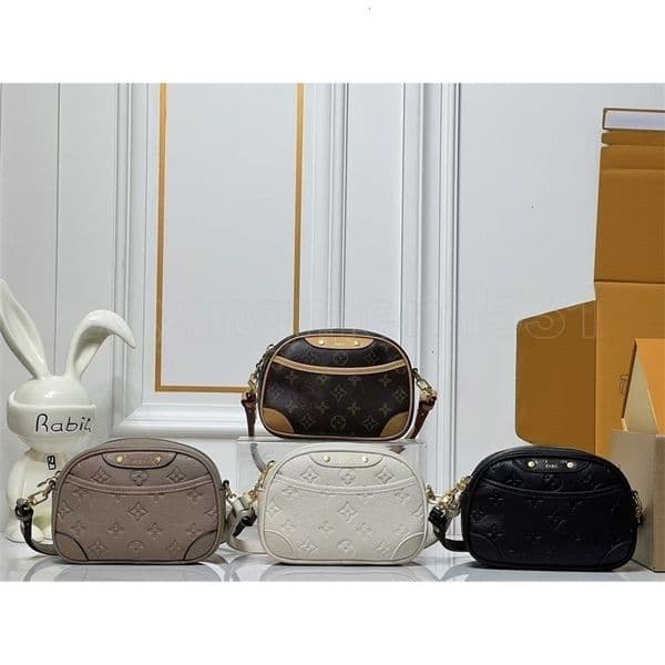 Designer Women Monogram Mini Camera Crossbody Bag Canvas/Embossed Leather Metal Plaque Adjustable Strap Shoulder Purse 2025~2026 New Multi-color Casual Handbag