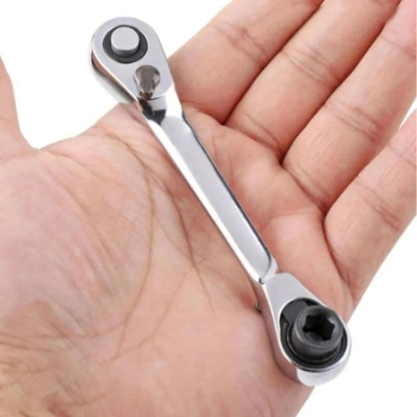 1/4" Mini Dual-Head Ratchet Wrench - Compact, Reversible Screwdriver Spanner Tool for Tight Spaces and Multi-Purpose Repairs ddmynov