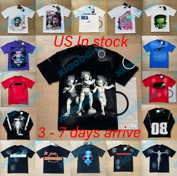 Mens 100% Cotton Designer T-Shirts Casual Loose-Fitting Summer Graphic Tees in Various Colors