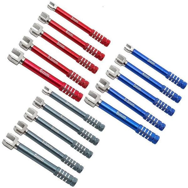 Professional RC Wrench Set 3/4/5/5.5/6mm, Medium Carbon Steel Open End Spanner for Crawler Car Linkage Tuning Tool D339 ddmynov