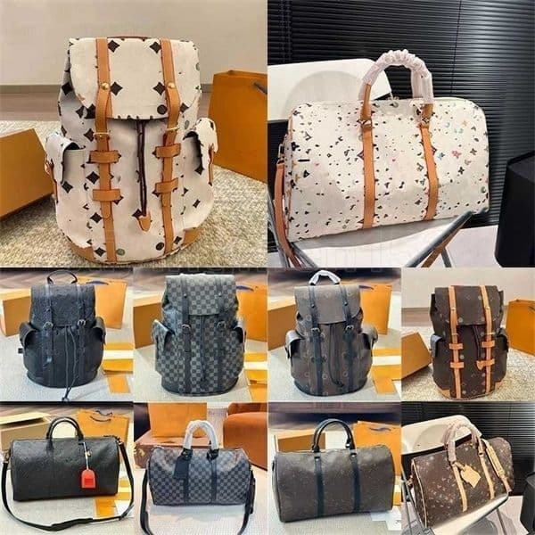 Designer Women Men Monogram/Damier Canvas Backpack & Keepall Bag Leather Trim Adjustable Strap Multi-style Casual Travel Handbag 2025~2026 New Style