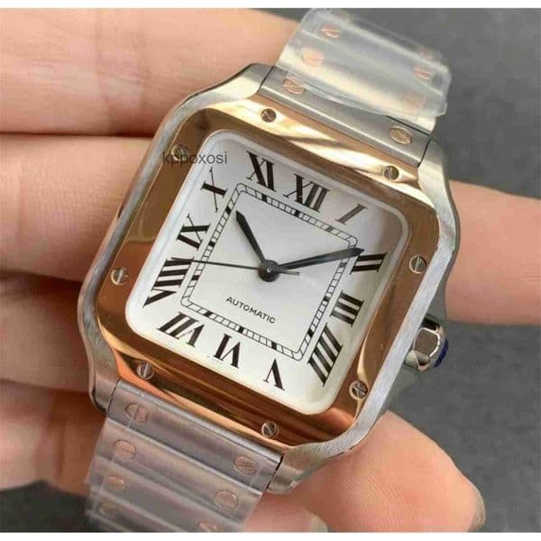 Top quality santo watch mens watch watches men designer 1847MC mechanical movement super clone watches sapphire glass 316L steel smartlink 39.8mm 35.1mm with box 1M56
